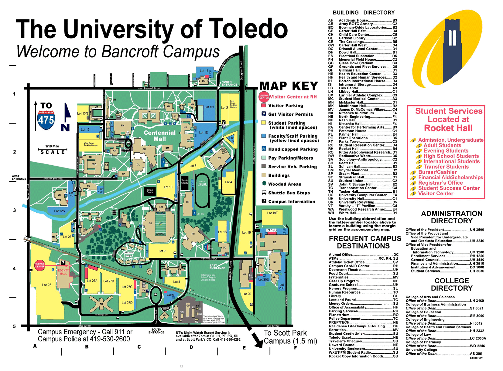 Map Of University Of Toledo No Title